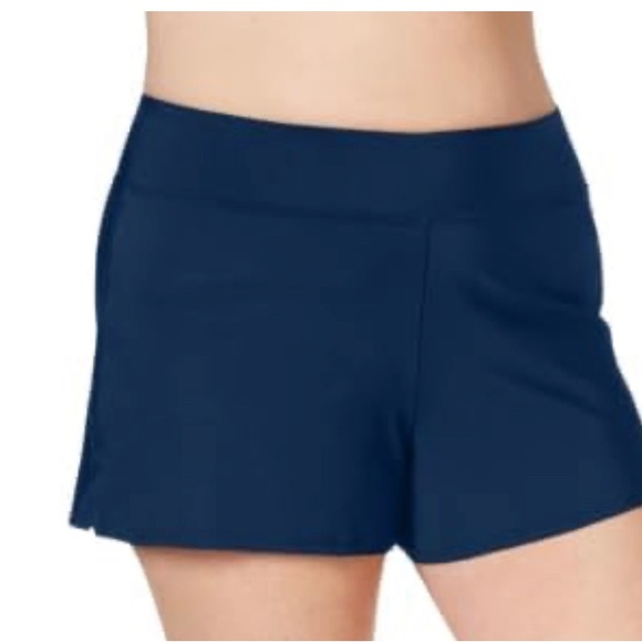 Swim Solutions Womens Plus Size Swim thigh minimizer boyshort navy blue size 20W - Picture 1 of 7